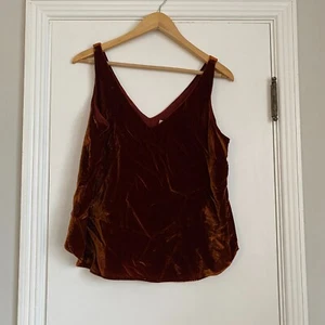 Canotta donna velluto arancione bruciato nuova con etichetta LOFT taglia small - Foto 1 di 6