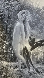 1895 Vintage Magazine Illustration Fairy Tales by Graef - Picture 1 of 2
