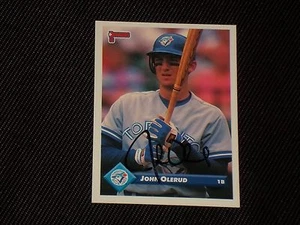 Tarjeta autografiada firmada por John Olerud 1993 Donruss #483 Toronto Blue Jays - Imagen 1 de 1