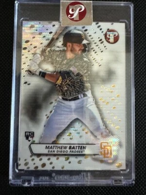2023 Topps Pristine ENCASED MATTHEW BATTEN #225 RC ROOKIE SAN DIEGO PADRES - Image 1 of 2