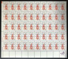 US Stamp 1965 Mint Sheet Scott #1263 Crusade Against Cancer 5c x 50 Stamps OG XF