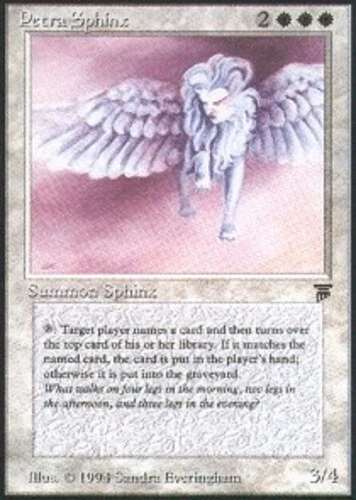 Italian Petra Sphinx ~ Near Mint Legends Foreign Stock Image MTG Magic UltimateM - Image 1 of 1