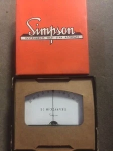 Nuovo Simpson Modello 1329, 50-0-50 Microamplificatori DC, Ampia Vista, Gatto n. 4530 Anulare - Foto 1 di 3