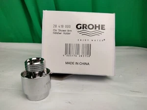 Grohe 28 418 000 Shower Chrome Arm Mount Hand Shower Holder/Union - Picture 1 of 5