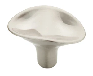 (5 Pack) 1-3/8 inch Mid Century Modern Havanah Knob Satin Nickel - Picture 1 of 1