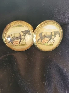 Trense Rosette's Bickmore Gall Salve Geschirr Pferd Adv 2 in Messing und Glas - Bild 1 von 7