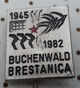 BUCHENWALD 1945/1982 Concentration Camp Monument World War II. pin - Picture 1 of 2
