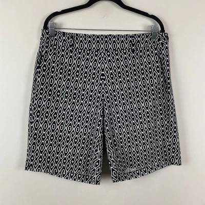 Bermuda Spanx Sunshine Feminina L Preta Branca 10" Secagem Rápida UPF Pull On - Imagem 1 de 4