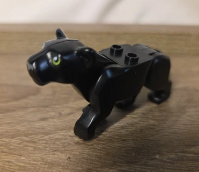 LEGO Black Panther From Set 60159 Animal Minifig City Town Jungle Cat Green Eyes - Image 1 of 4