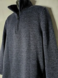 Beverly Hills Polo Club Herren Größe Medium Fleece Viertelreißverschluss Stehkragen marineblau - Bild 1 von 9