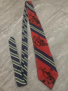 Rare CHAPS RALPH LAUREN Rugby Tie With Signature Ralph Lauren Colours All Silk - Picture 1 of 6