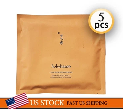 Sulwhasoo Concentrated Ginseng Renewing Creamy Mask EX 18g x 5pcs. K-Beauty - Image 1 of 3