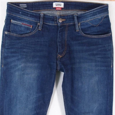 Pantalones de mezclilla para hombre Tommy Hilfiger RYAN elásticos rectos azules W34 L32 Foto 1 de 4