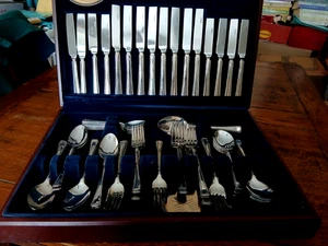 Viners Harley Elegance Silver Plated Cutlery Set 58 Piece In Original Case - Picture 1 of 11