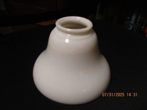 Ceiling Fan/Light Fixture Globe/Shade  Milk Glass Bell White VTG Reclaim #2 - Picture 1 of 5
