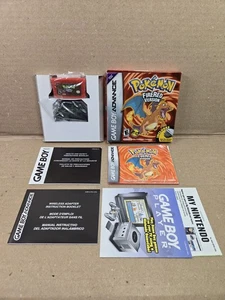 Pokémon FireRed Version (Nintendo Gameboy Advance, 2004) w/Wireless Adapter CIB - Picture 1 of 24
