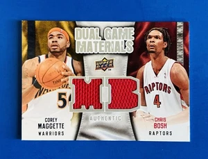 2009-10 UD Corey Maggette & Chris Bosh Dual Game Materials Jersey Card #DG-MB - Bild 1 von 2