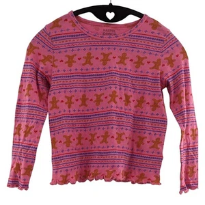 Girls Holiday Gingerbread T-shirt Pink - Picture 1 of 10