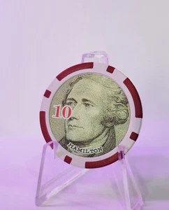 BCG Club Benjamin Franklin 100 $ holografischer Casino Poker Chip In God We Trust - Bild 1 von 2
