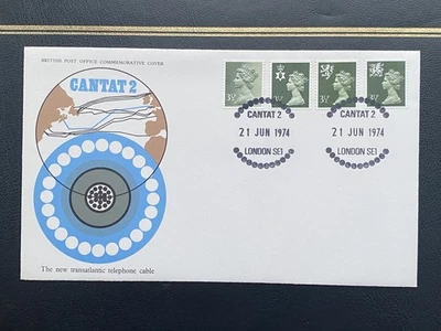 GB 1974 COMMEMORATIVE MACHINE COVER: CANTAT 2 TELEPHONE CABLE,  LONDON SE1 SHS - Image 1 of 3