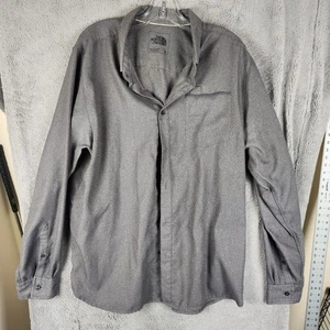 The North Face Mens Hommes Gray Long Sleeve Button-Up Shirt XL - Picture 1 of 6
