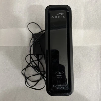 ARRIS Surfboard SBG10 DOCSIS 3.0 16 x 4 Gigabit Cable Modem & AC1600 Wi-Fi - Image 1 of 3