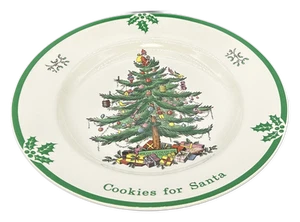 Spode Árbol de Navidad Galletas para Santa Plato Bandeja Inglaterra De Colección Juego de 4 - Imagen 1 de 2