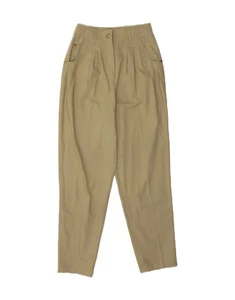TOGETHER Womens High Waist Casual Trousers UK 12 Medium W28 L30 Beige CO06 - Picture 1 of 4
