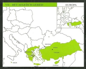 Map card Greece Turkey Cyprus Crete - Picture 1 of 1