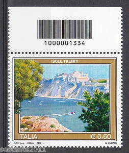 ITALIA 2010 P. TURISTICA ISOLE TREMITI CODICE A BARRE 1334 MNH** 150 LEGGI TESTO - Imagen 1 de 1