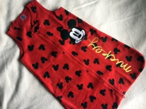 Disney Baby Boys Mickey Mouse Fleece Zip Blanket 3-6M Soft Warm BNWT - Picture 1 of 5