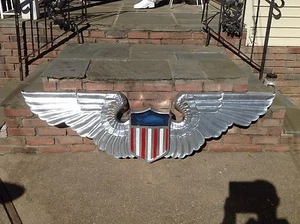 Fiberglass US Army air Corps emblem Sign Wings Reproduction insignia - Picture 1 of 6