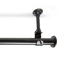 Room/Dividers/Now Ceiling Mount Hanging Curtain Rod - (36-56 Inches, Black)