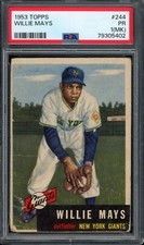 1953 Topps #244 WILLIE MAYS PSA 1 (MK) San Francisco Giants HOF Baseball Card
