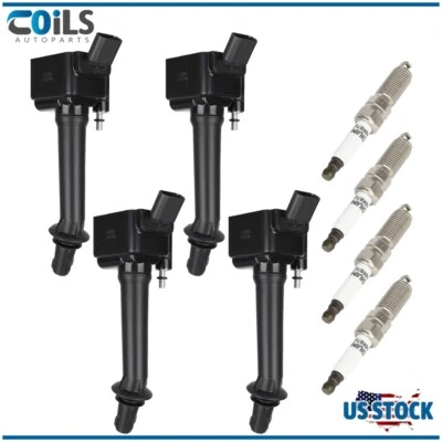 Ignition Coils & Spark Plugs Kit Fits Chevrolet Malibu 2016 2017 2018 2019 1.8L - Image 1 of 4