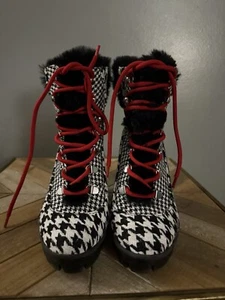 Jessica Simpson Mikah Houndstooth Boots Size 10 - Picture 1 of 5