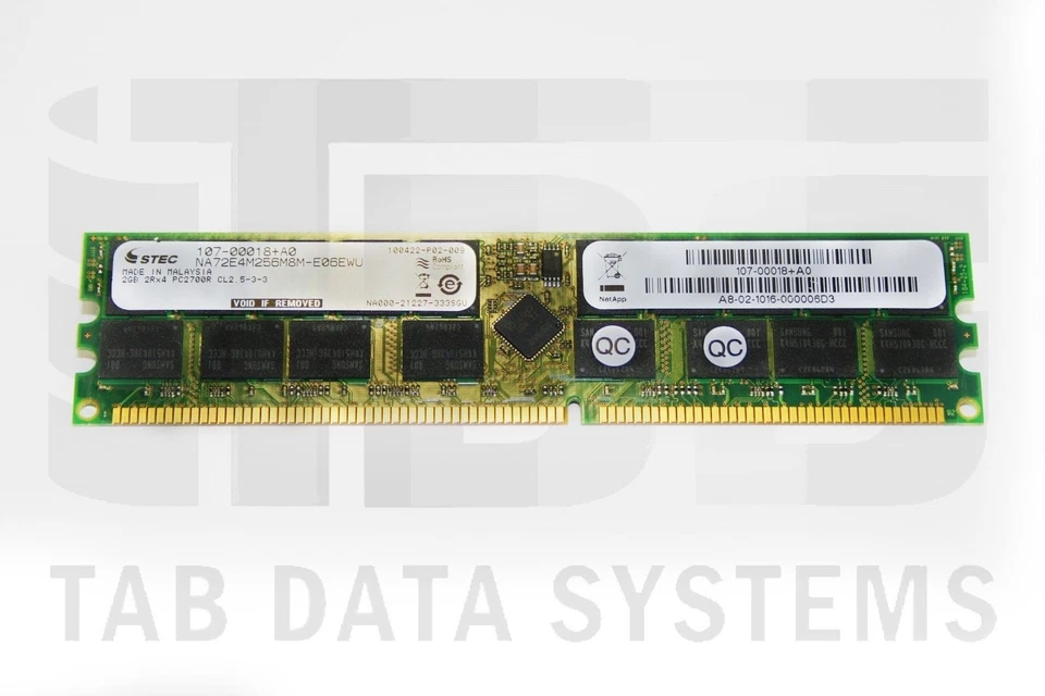 NetApp 107-00018 X3194-R6 2GB RAM DIMM Memory FAS6030 FAS6040 FAS6070 FAS6080 - Image 1 of 1