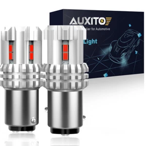 AUXITO BAY15D 1157 P21/5W RED 12 LED BRAKE STOP TAIL LIGHT CANBUS BULB GLOBE - Picture 1 of 28