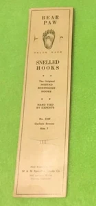 Vintage ~ Bear Paw ~ Snelled Hooks ~ No.2346 ~ M&M Sporting Goods ~ Denver, Colo - Bild 1 von 8