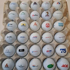 30 Logo Golf Balls Lot #032 Courses Brands Advertising Collectible vtg - Picture 1 of 5