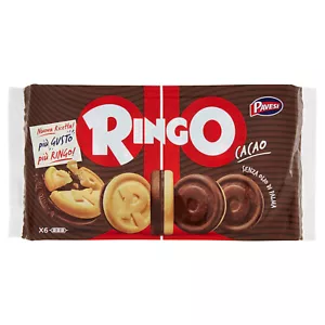 Ringo Cacao Biscotti Farciti con Crema Cacao Snack Merenda 6 porzioni 330g - Foto 1 di 11