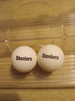 Set 2 professional franklin sports inc pittsburg steelers ping-pong tennis balls - Image 1 of 2