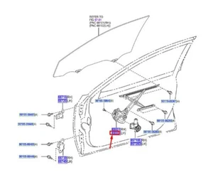 TOYOTA CAMRY V7 Front Left Door Window Regulator 6980252130 NEW GENUINE - Picture 1 of 2