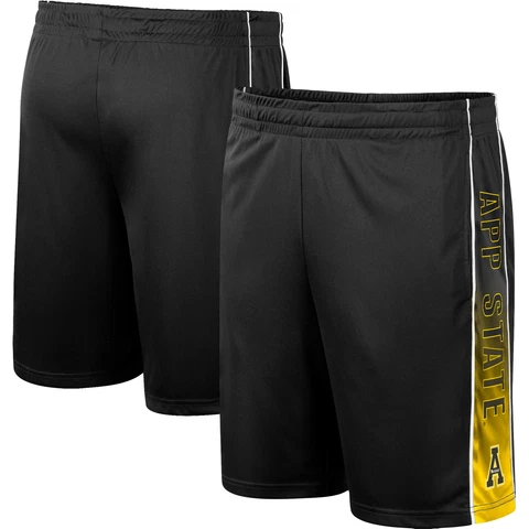 Men's Colosseum Black Appalachian State Mountaineers Lazarus Shorts Cover