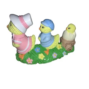 Ceramic Easter Duck Trio Figurine - Picture 1 of 13