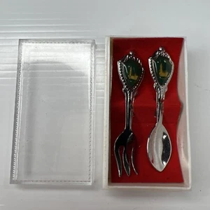 H4 En Caja Ottawa Canadá Mini Recuerdo Cuchara Tenedor Esmalte Vintage Retro - Imagen 1 de 5
