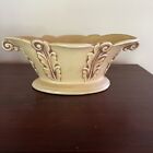 Red Wing Rumrill Pottery Oblong Console Bowl 530 Embossed Feather