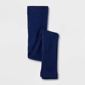 Mädchen gerippte Fleece gefütterte fußlose Strumpfhose - Katze & Jack marineblau S 4/6X blau - Bild 1 von 1
