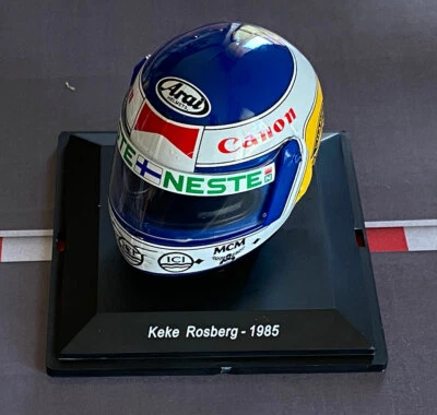 NEW 1:5 Casco Helmet KEKE ROSBERG 1985 WILLIAMS F1 SPARK - Immagine 1 di 4