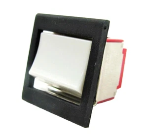 (1x) Interruttore a bilanciere illuminato ON-NONE-ON 5A @ 120VAC/28VDC - 2A @ 250VAC - Saldatura - Foto 1 di 10